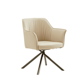 Emma Leather Dining Room Office Swivel Side Armchair - Gavisco Office Furniture